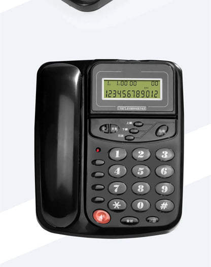 Caller ID Home Landline with Loud Ringtone for Elderly, Corded Desk Phone, Wall Mountable Fixed Landline Telephone