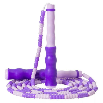 Tangle-Free Segmented Beaded Jump Rope For Kids Fitness Skipping Rope For Men and Women Adjustable Length Weight Loss