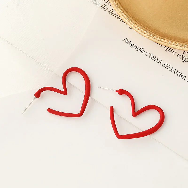 Daily Red Hearts Girls Doop Earrings Love Funny Bohemian Earrings 2024 Fashion New Women Accessories
