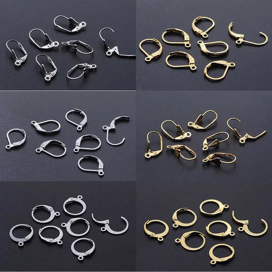 10pcs/Lot 316 Stainless Steel     Ear ring French D Buckle Ear Hook Wholesale Never Tarnish