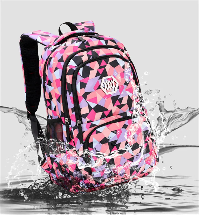 School Bags for Teenagers Girls Schoolbag Large Capacity Boys Printing School Backpack Set Rucksack Bagpack Kids Cute Book Bags