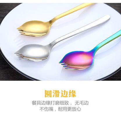 304 Stainless Steel Salad Spoon Fork Spoon Set Spoon Gift Fork Fruit Fork Soup Spoon Western Food Fork Spoon Children's Spoon