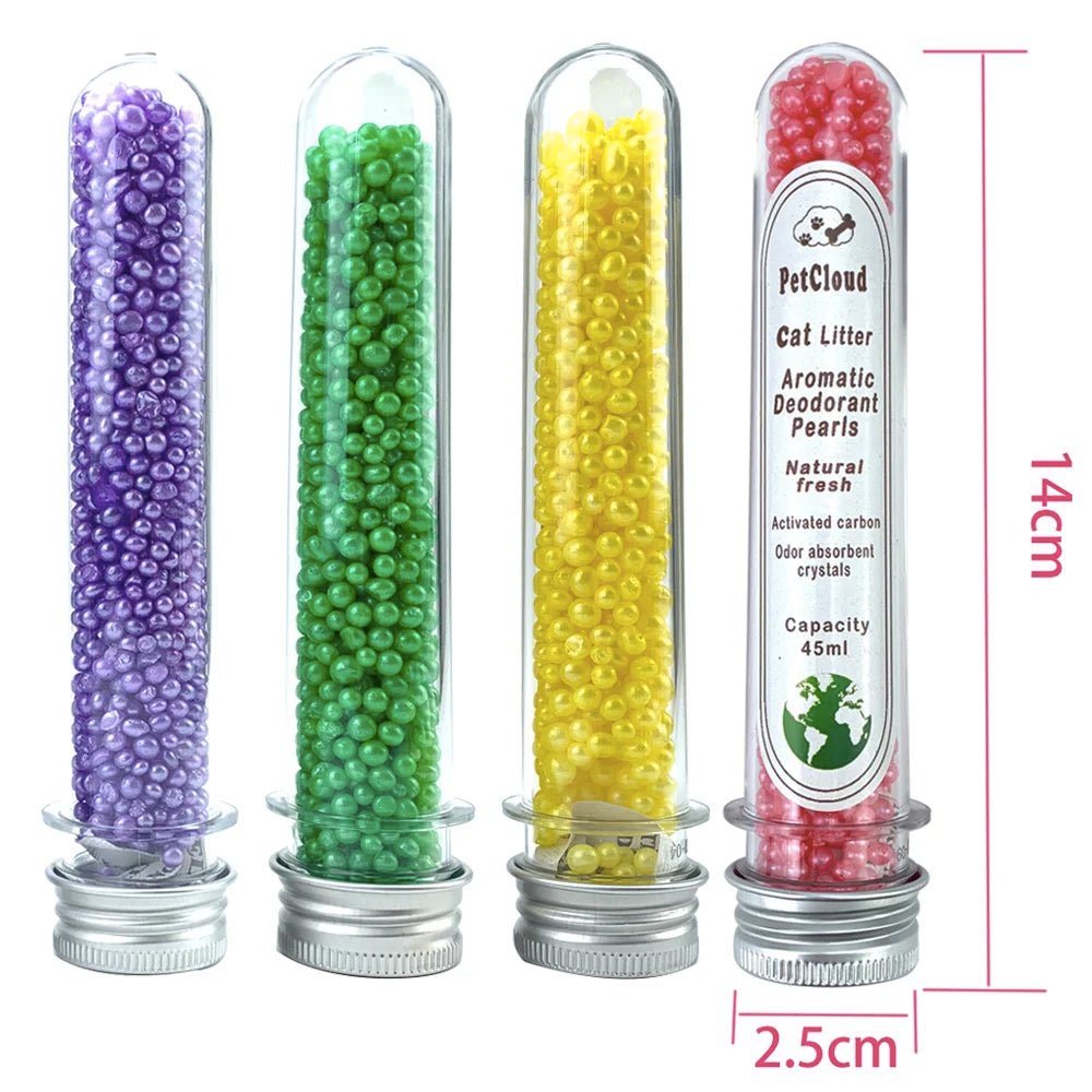 4 Aromatic Cat Litter Deodorant Beads Odor Activated Carbon Absorbs Pet Removaling Excrement Stink Deodorizing Cleaning Supplies