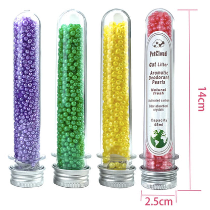 4 Aromatic Cat Litter Deodorant Beads Odor Activated Carbon Absorbs Pet Removaling Excrement Stink Deodorizing Cleaning Supplies