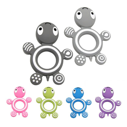 Cute-idea Silicone Baby Teethers 1pc Turtle Animal cartoon Food Grade  Silicone Tiny Rod Kids Goods Nurse Gift Baby Teething Toy