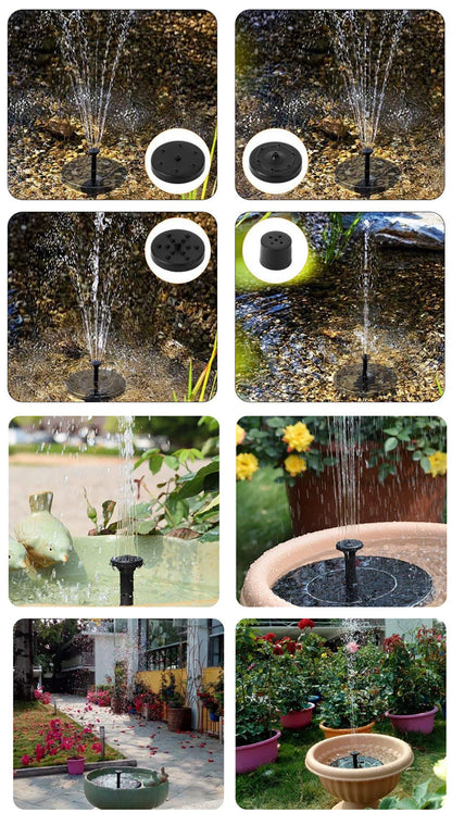 Waterfall Fountain Mini Solar Water Fountain Pool Pond Garden Decoration Outdoor Bird Bath Solar Powered Fountain Floating Water