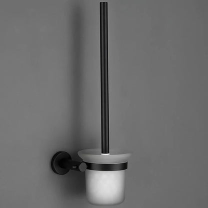 Black Stainless Steel Square Wall-mounted Bathroom Accessories Toilet Brush