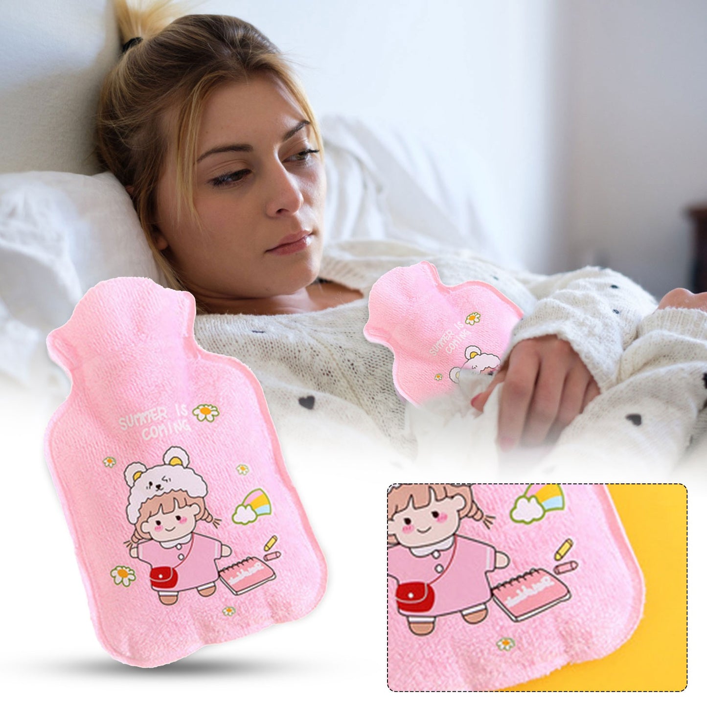 Top Selling Water-filled Hot Water Bottle Portable Water Hot Water Bottle Small Hot Water Bag Household Merchandises