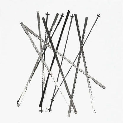 12x Pinned Scroll Saw Blades Woodworking Power Tools Accessories 127mm Black