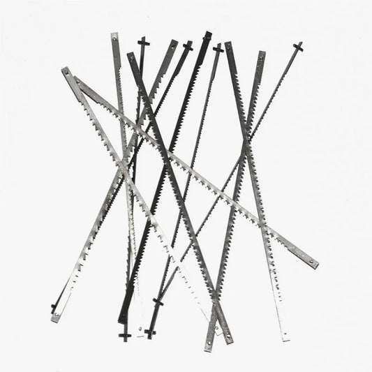 12x Pinned Scroll Saw Blades Woodworking Power Tools Accessories 127mm Black