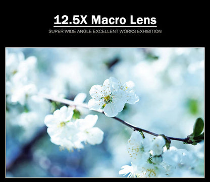 Phone Lens Kit 0.45x Super Wide Angle & 12.5x Super Macro Lens HD Camera Lentes for iPhone 12 11 Xiaomi Huawei All Cellphone