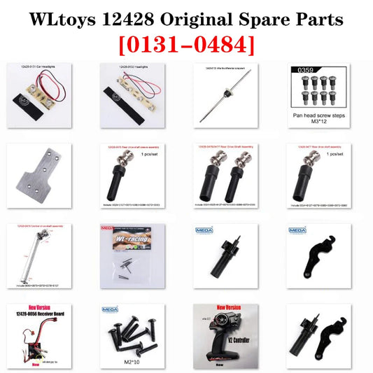 12428 12427 Original Parts 0131-0484 Wltoys 12423 RC Car Spare Part 1040 Remote Control/Receiver/Differential/Rear Drive Shaft