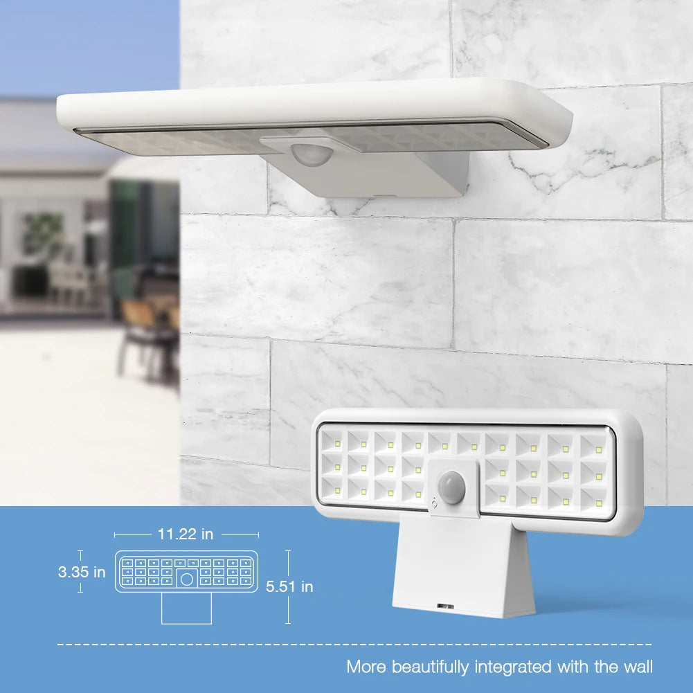 Outdoor Solar Lights With Motion Sensor  360° Rotatable Led Outdoor Lighting Waterproof Smart Control Garden Wall Light