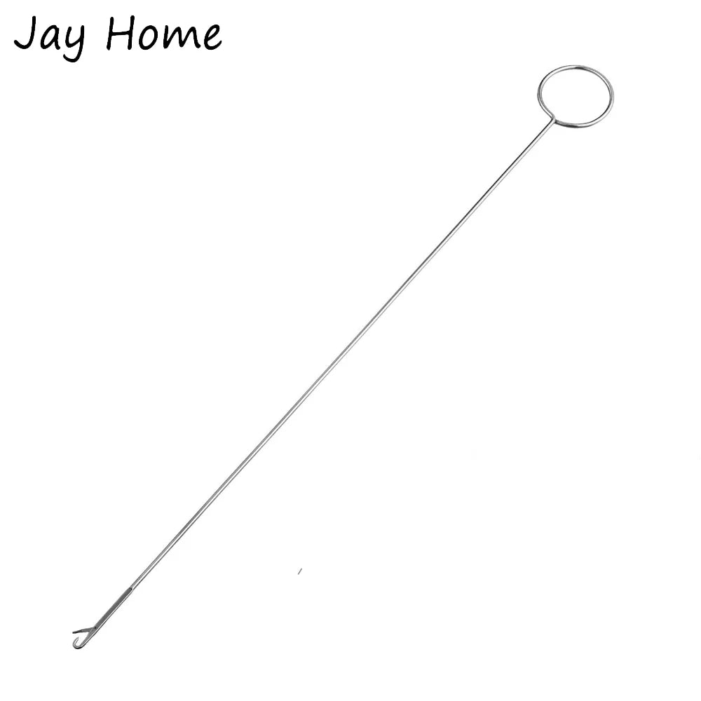 Sewing Loop Turner Hook with Latch Stainless Steel Loop Turner Hook 2 Sizes Loop Turner Tool for Fabric Strips Accessories