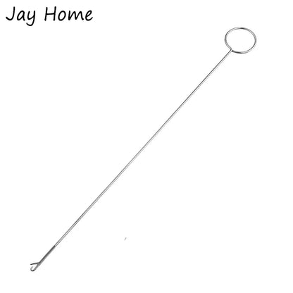 Sewing Loop Turner Hook with Latch Stainless Steel Loop Turner Hook 2 Sizes Loop Turner Tool for Fabric Strips Accessories