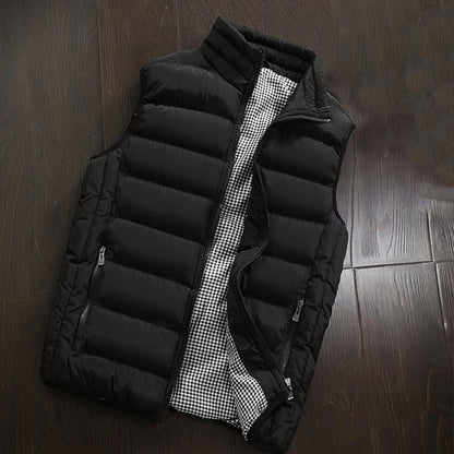 Oversize Down Coat Men Vest Waterproof Padded Thick Warm Winter Waistcoat for Men Down Jacket Vest Work Daily Wear