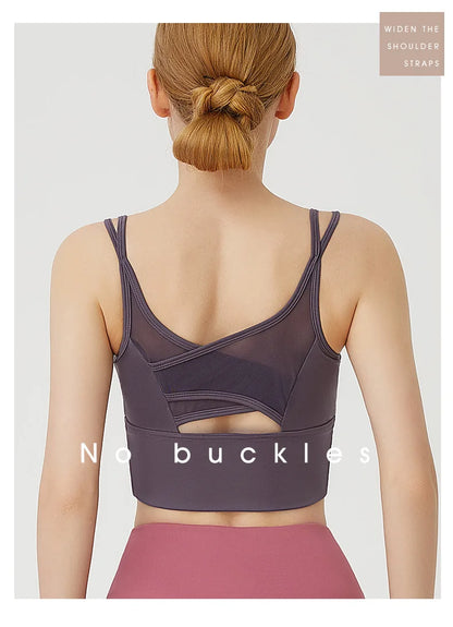 Sports Bra for Women Gym Shockproof Mesh Sports Quick-drying Bra Running Fitness Yoga Women Training Sports Underwear