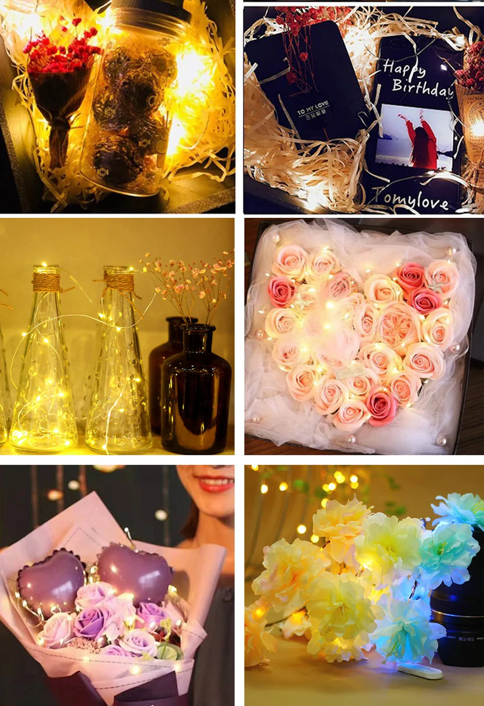 LED String Lights Night Light Holiday lighting Fairy Garland 1M2M3M 5M Decoration Light For New Year Wedding Brithday Party Lamp