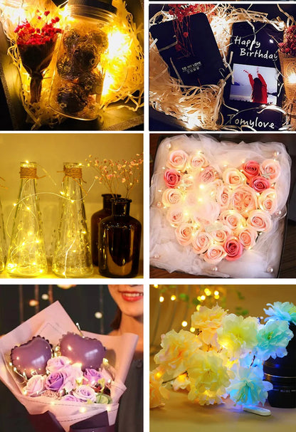 LED String Lights Night Light Holiday lighting Fairy Garland 1M2M3M 5M Decoration Light For New Year Wedding Brithday Party Lamp