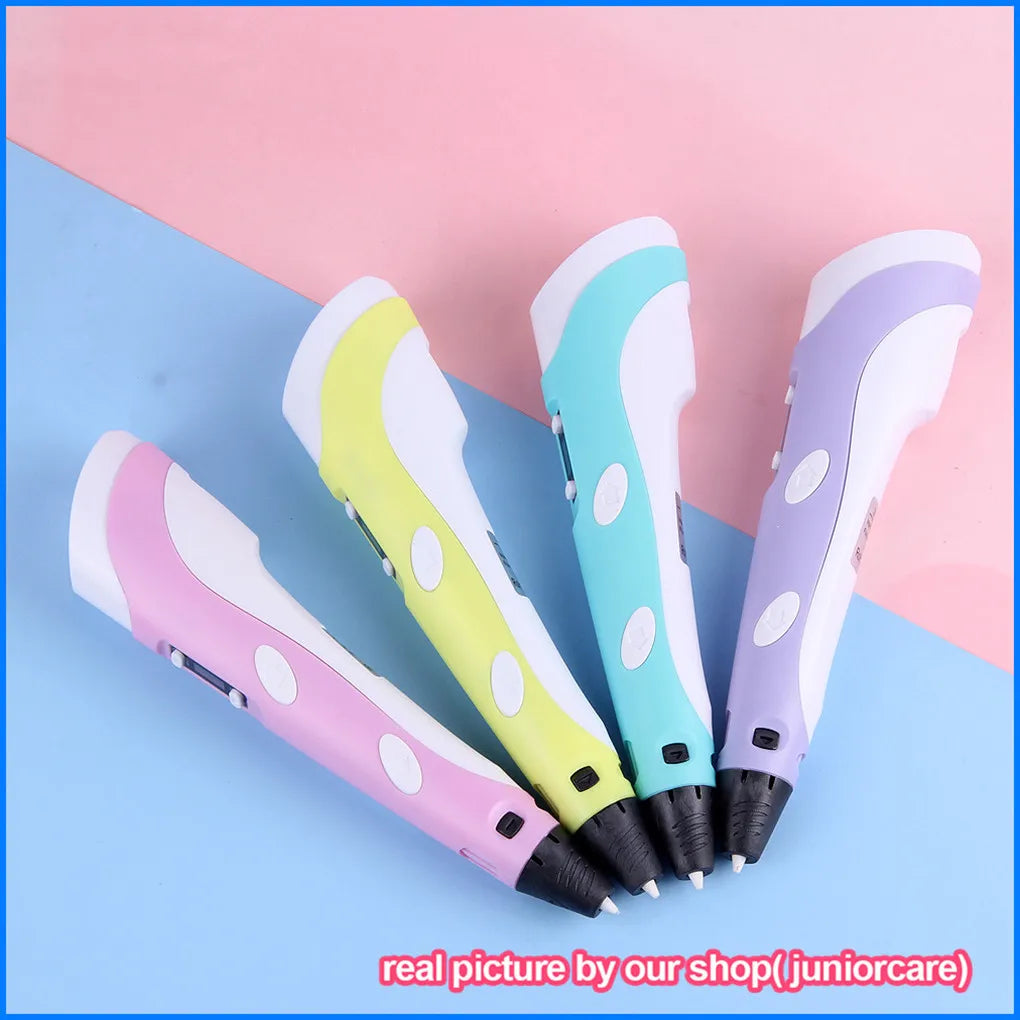 3D Pen 3d Printing Pen DIY Drawing Pens PLA Filament With USB PU Travel Case Birthday Christmas Gift For Kids Children
