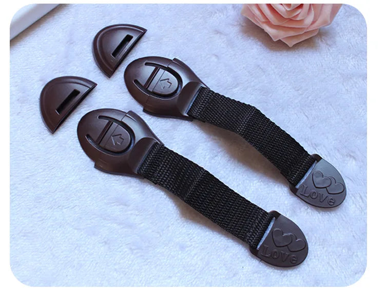 Baby Safety Cabinet Lock Baby Safety Protection Drawer Webbing Safety Lock Baby Anti-pinch Hand Cloth With Child Safety Hook