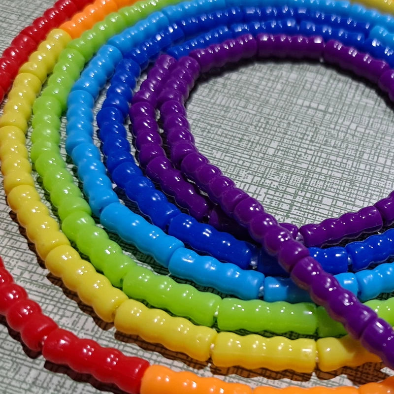 NEVERTOOLATE 2.2m 2.4m 2.6m 3m 3.6m rainbow beaded colorful soft PVC beads kids adult skipping jump rope doubledutch skip