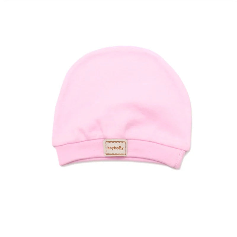 Baby Hat for Newborn Solid Color Cap Kids Bunny Hats Children Soft Cotton Breathable Sweat-Absorbent Boys Girls Baby Stuff