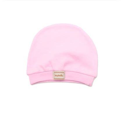 Baby Hat for Newborn Solid Color Cap Kids Bunny Hats Children Soft Cotton Breathable Sweat-Absorbent Boys Girls Baby Stuff