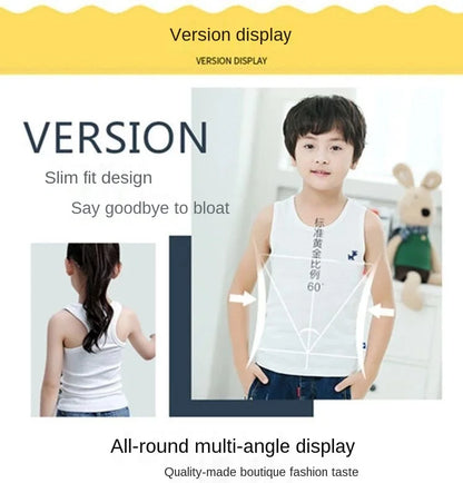Fashion Children T-shirts for Girls Candy Color Baby Boys Graphic Tee Cotton Vest Tops Kids Summer Clothes Sleeveless T-Shirt