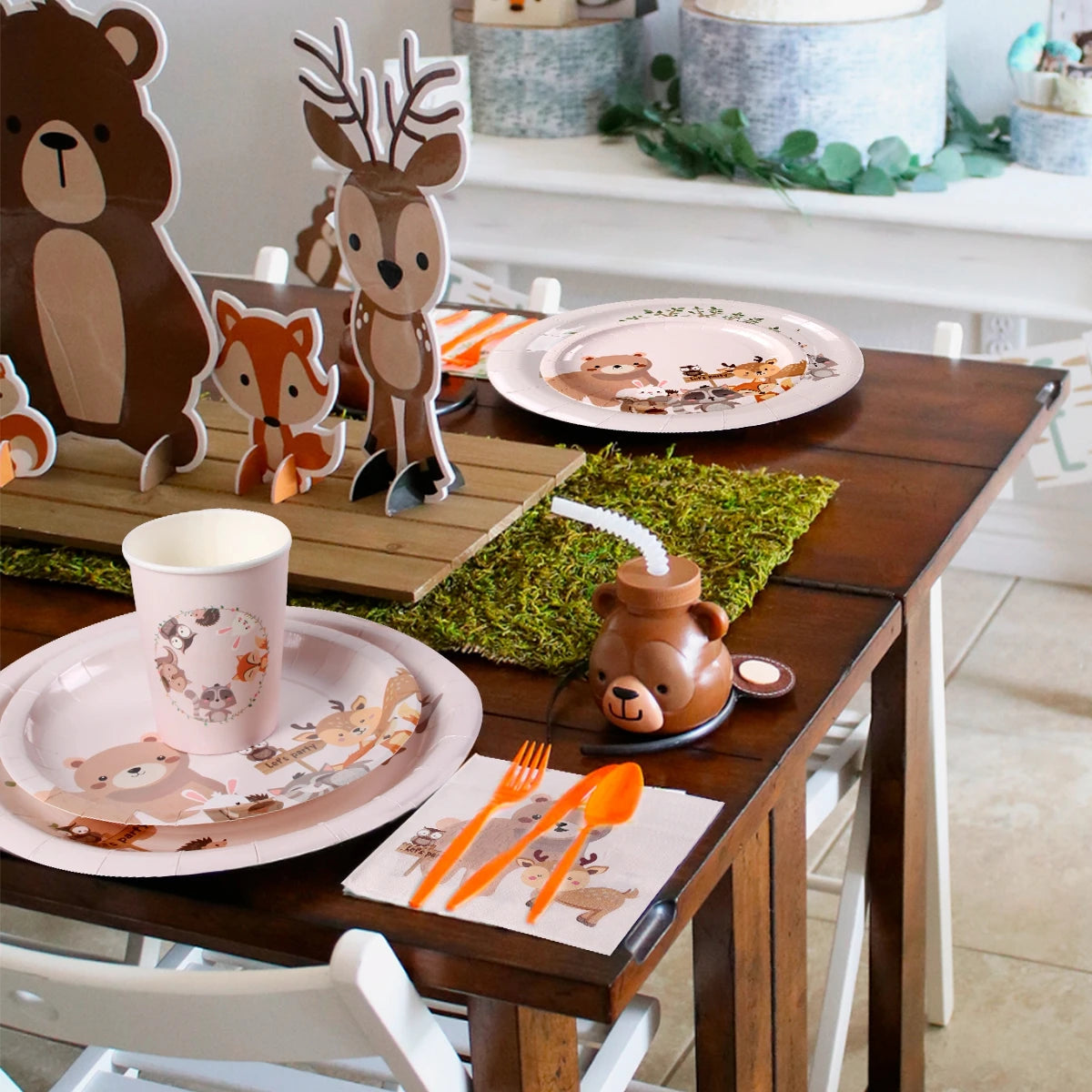 Staraise Woodland Animal Party Safari Jungle DIY Party Decor Birthday Party Decoration Kids Woodland Theme Party Baby Shower