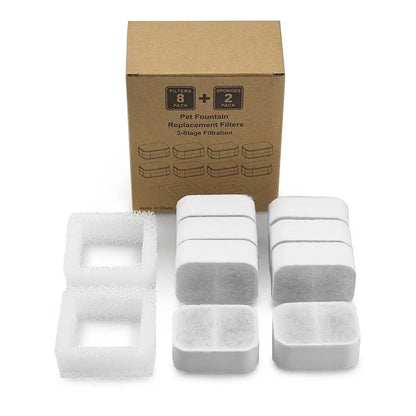10PCS Pet Water Fountain Replacement Filter Activated Carbon Filters  for Ipettie #CW
