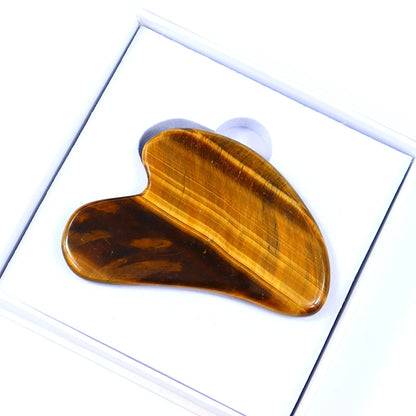 Tiger Eye Face Gua Sha Tool Skin Care Body Eye Natural Crystal Mineral Stone Massager Health Beauty Lifting And Firming