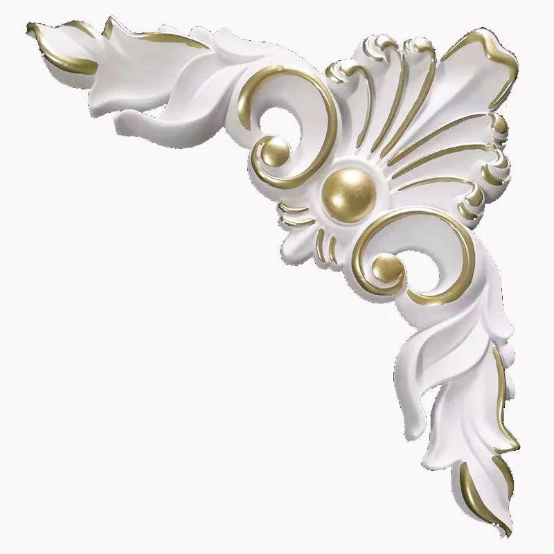 European corner carving ceiling ceiling corridor back wall decorative decals lamp pool accessories non-wood carving