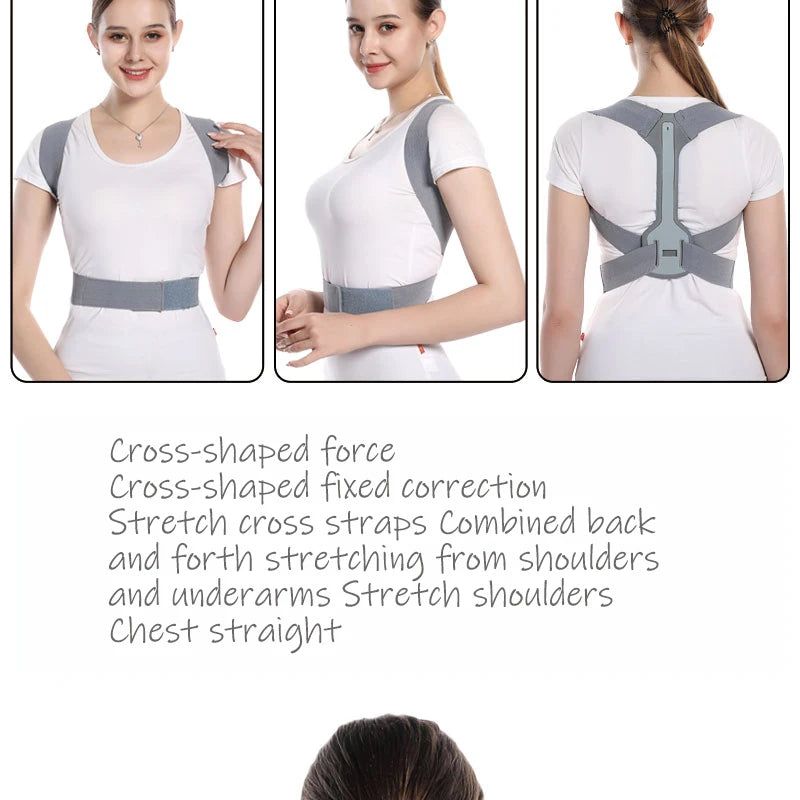 Back Posture Corrector Adjustable Neck Brace Training Equipment Home Office Man Woman Postura Shoulder Support Correction Belt