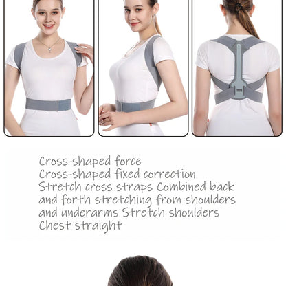 Back Posture Corrector Adjustable Neck Brace Training Equipment Home Office Man Woman Postura Shoulder Support Correction Belt