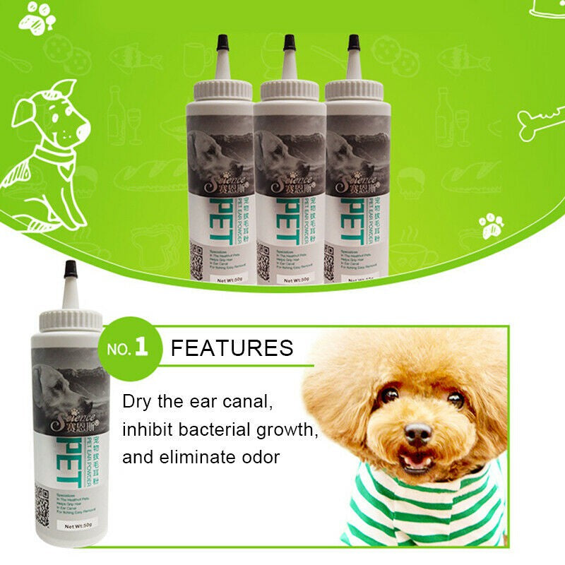 Pet Ear Powder Painless Hair Removal Powder Pet Health Care For Dogs Cats Pet Ear Cleaning Health Care Pet Products