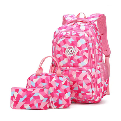 School Bags for Teenagers Girls Schoolbag Large Capacity Boys Printing School Backpack Set Rucksack Bagpack Kids Cute Book Bags
