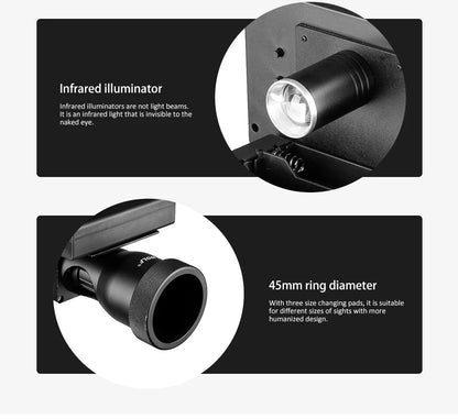 Fire Wolf Night Vision 4.3 Inch Display Siamese Scope Video Cameras Infrared illuminator Riflescope Hunting Optical