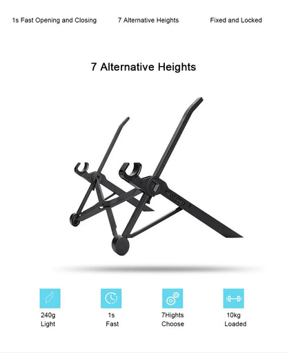 NEXSTAND K2 Laptop Stand Folding Portable Laptop Stand Viewing Angle Height Adjustable Bracket Laptop Accessories Notebook Stand