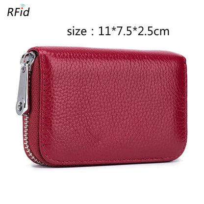Women RFID Blocking Wallet Genuine Leather Anti Theft 36 Card Holders Women Wallets With Phone Case Clutch Bags Coin Purse Girl