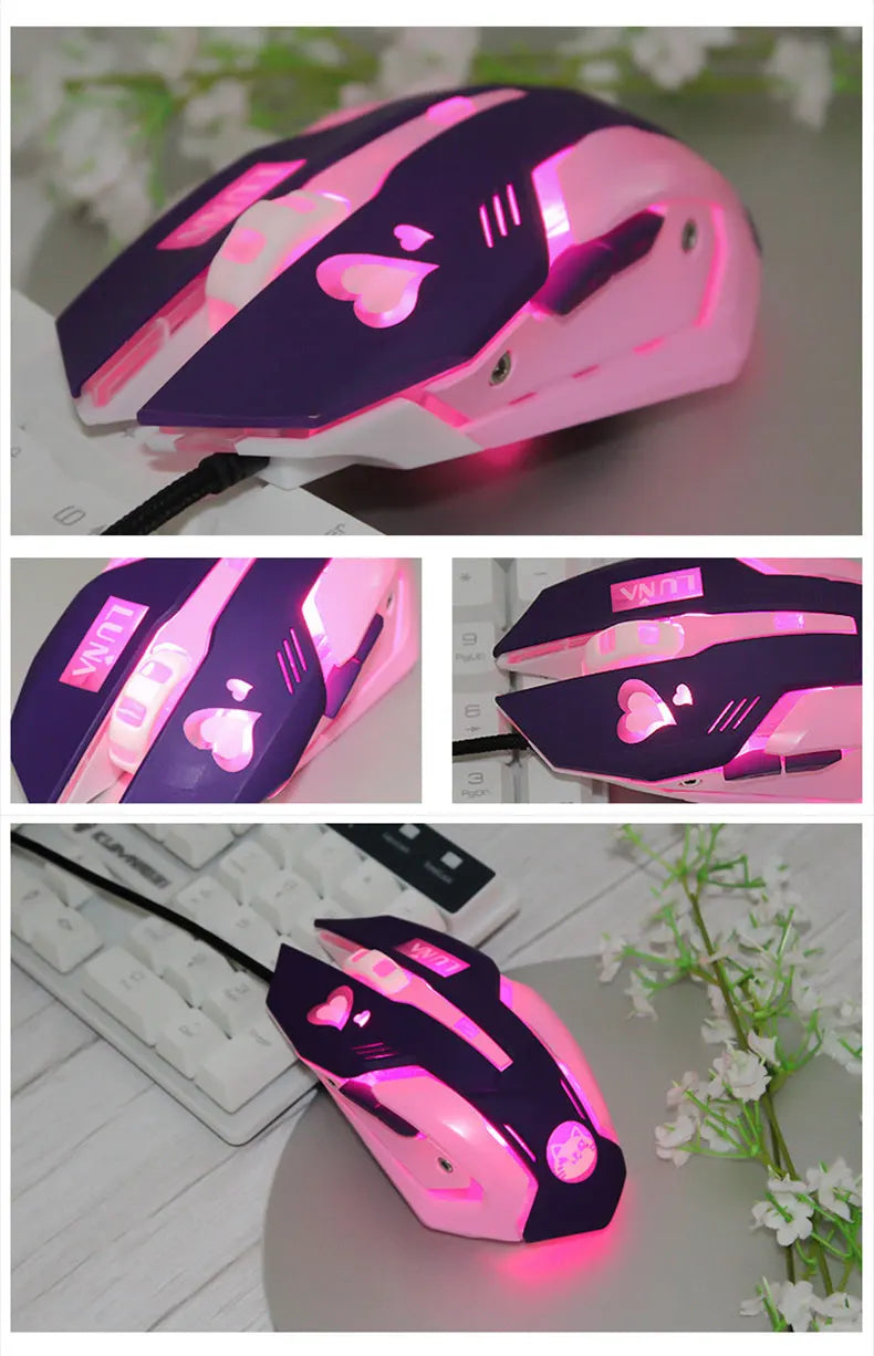 New 2022 Silent Wired Computer Mouse LED Backlight Ergonomic PC Notebook Computer Mouse Variety Optional Computer Accessories