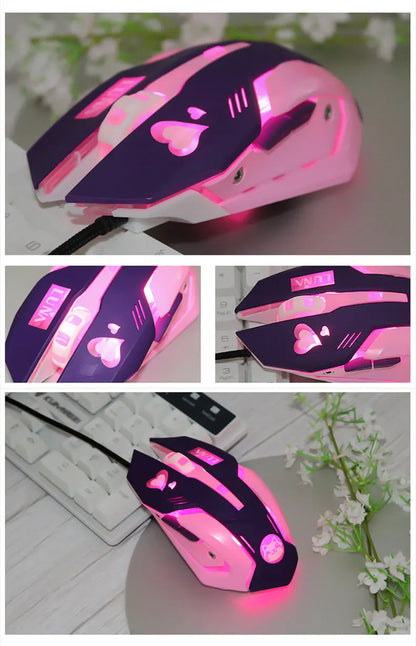 New 2022 Silent Wired Computer Mouse LED Backlight Ergonomic PC Notebook Computer Mouse Variety Optional Computer Accessories