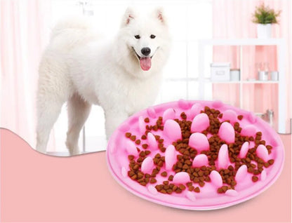 Silicone Pet Bowl Dog Cat Slow Eating Feeding Food Bowls Portable Puppy Feeder Puzzle Bowls Dishes Anti Choke Food Container