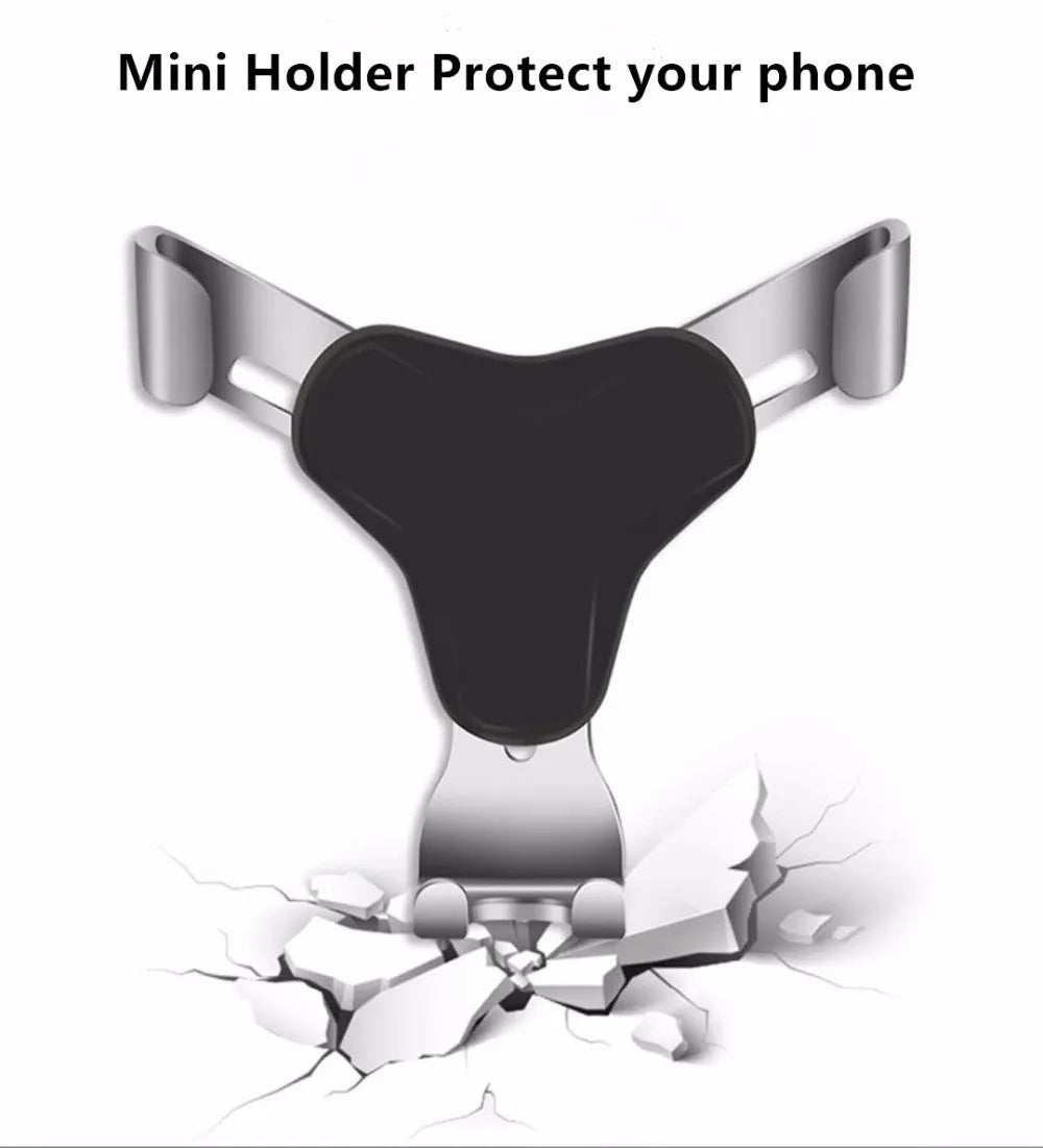 Gravity Car Holder For Phone Air Vent Clip Mount Mobile Cell Stand Smartphone GPS Support For iPhone Xiaomi In Car No Magnetic