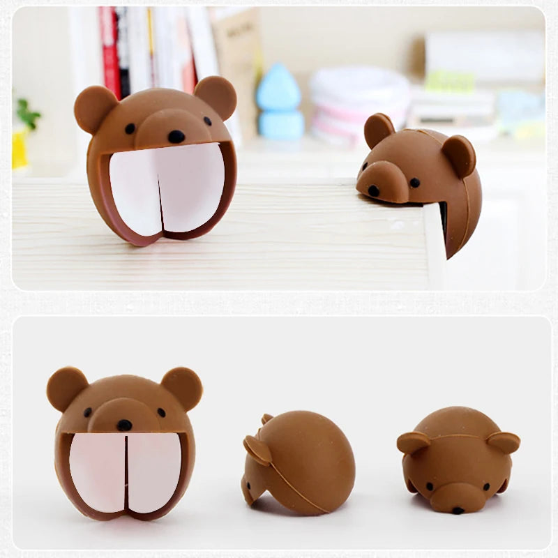 Cute Cartoon Baby Safety Furniture Corner Guards Soft Child Baby Safety Silicone Table Desk Corner Protector Edge Cover