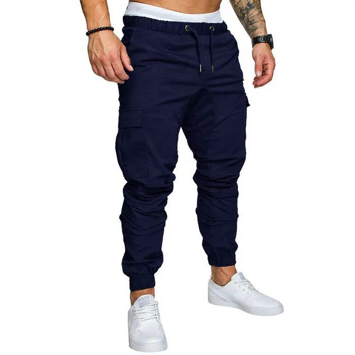 Autumn Men Pants Hip Hop Harem Joggers Pants 2025 New Male Trousers Mens Joggers Solid Multi-pocket Pants Sweatpants M-5XL