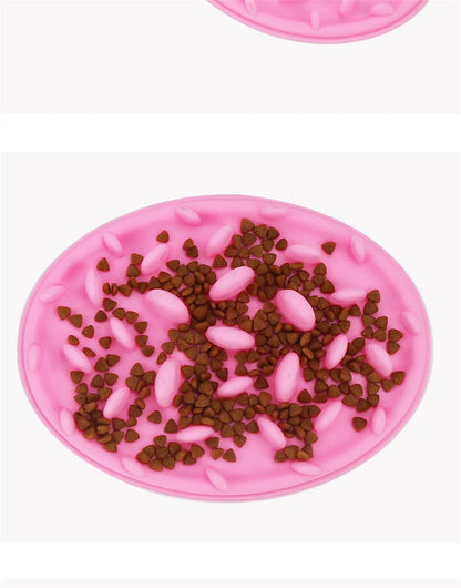 Silicone Pet Bowl Dog Cat Slow Eating Feeding Food Bowls Portable Puppy Feeder Puzzle Bowls Dishes Anti Choke Food Container