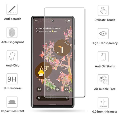 For Google Pixel 6 Glass For Google Pixel 6 Screen Protector Film Transparent Tempered Glass Google Pixel 6 A 7 6A 7A Lens Film