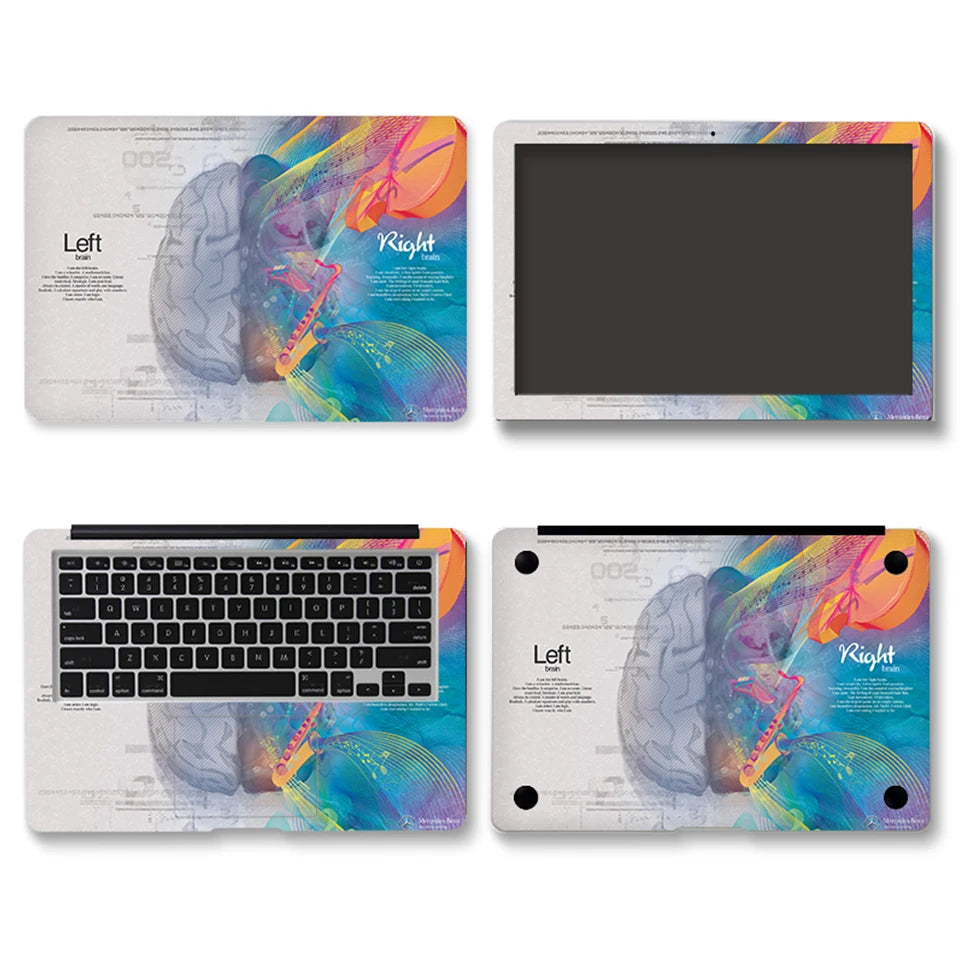 DIY Laptop Film Left and Right Brain Cover Laptop Sticker Laptop Skin 12/13/14/15/17-inch Art Decal Laptop Decoration