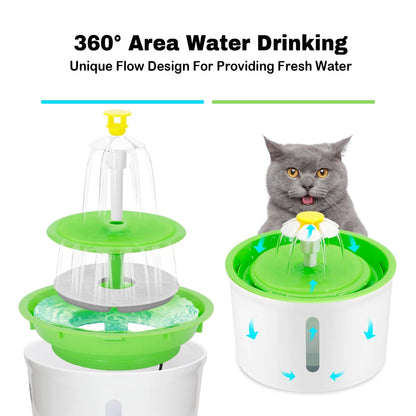 1.6L Automatic Cat Dog Water Fountain Electric Pet Drinking Feeder Bowl USB Mute Dog Cat Water Dispenser Pets Cat Drinker Feeder